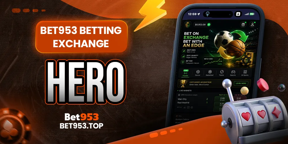 Modern betting exchange market interface visual